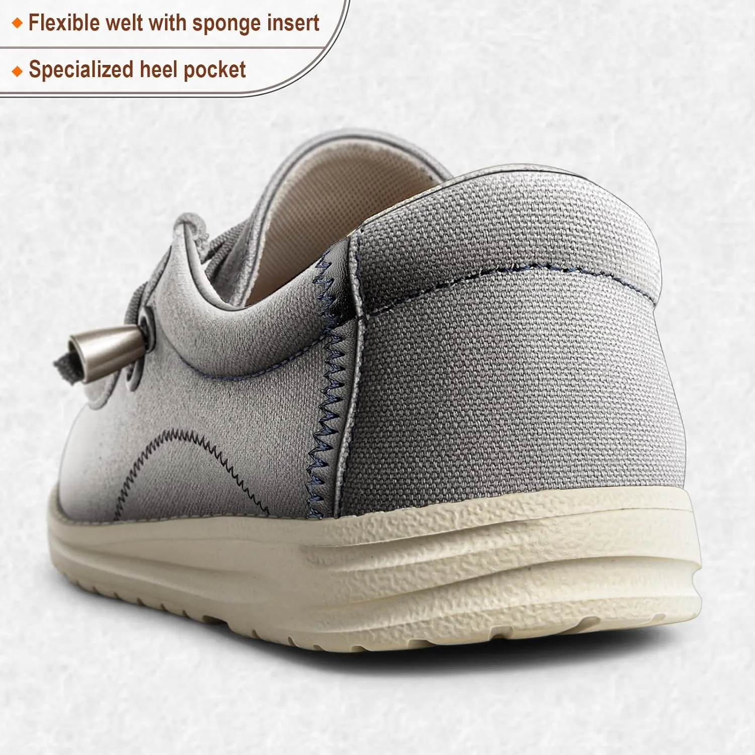 KEMISANT Men Slip On Shoes, Boat Shoes Sneaker Shoes Walking Shoes for Men Women Stretch Fit Lightweight