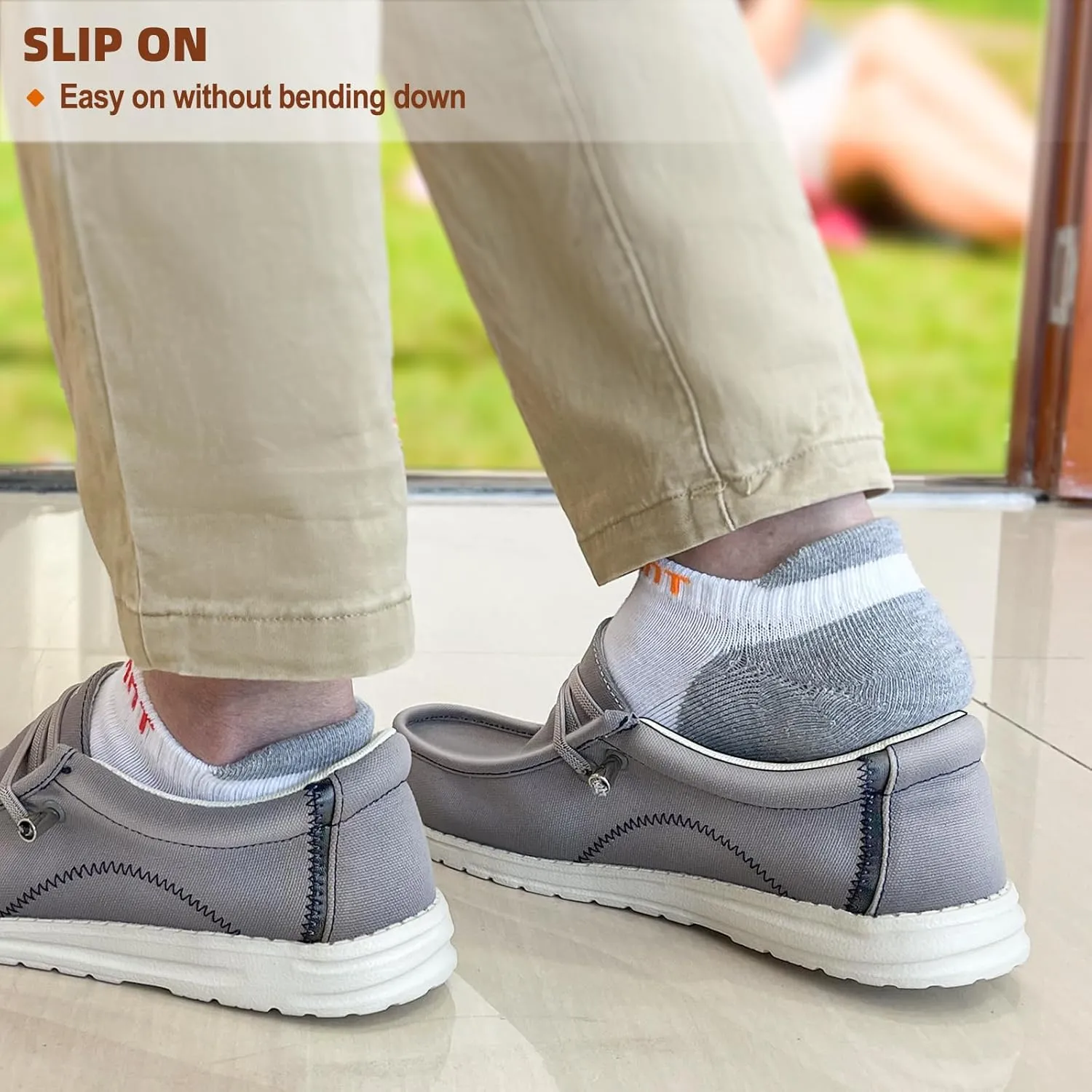 KEMISANT Men Slip On Shoes, Boat Shoes Sneaker Shoes Walking Shoes for Men Women Stretch Fit Lightweight