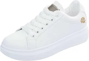 Ladies Simple White Breathable Non Slip Casual Walking Shoes Comfortable Lighweight Sneakers Low Top Slip on Soft Sole Solid Color Outdoor Sports Shoes for Women