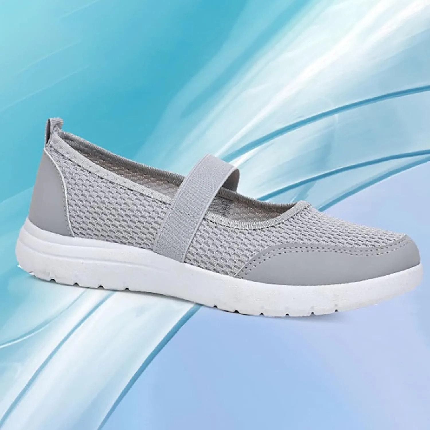 Ladies Woven Shoes Slip-on Flat Heel Fashion Sneakers Loafers Solid Color Lightweight Round Toe Sneakers Thick Sole Casual Outdoor Walking Shoe for Women