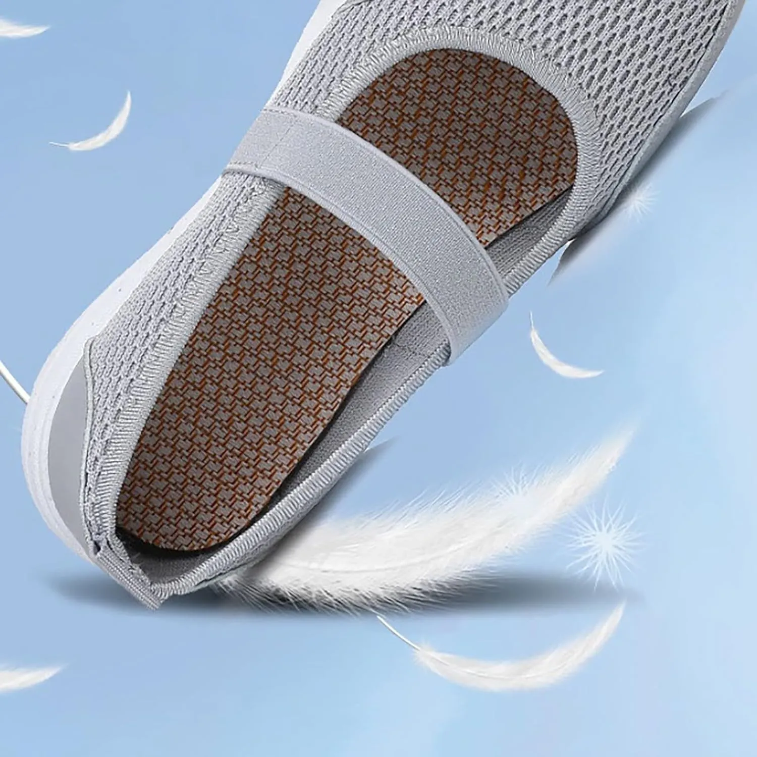 Ladies Woven Shoes Slip-on Flat Heel Fashion Sneakers Loafers Solid Color Lightweight Round Toe Sneakers Thick Sole Casual Outdoor Walking Shoe for Women