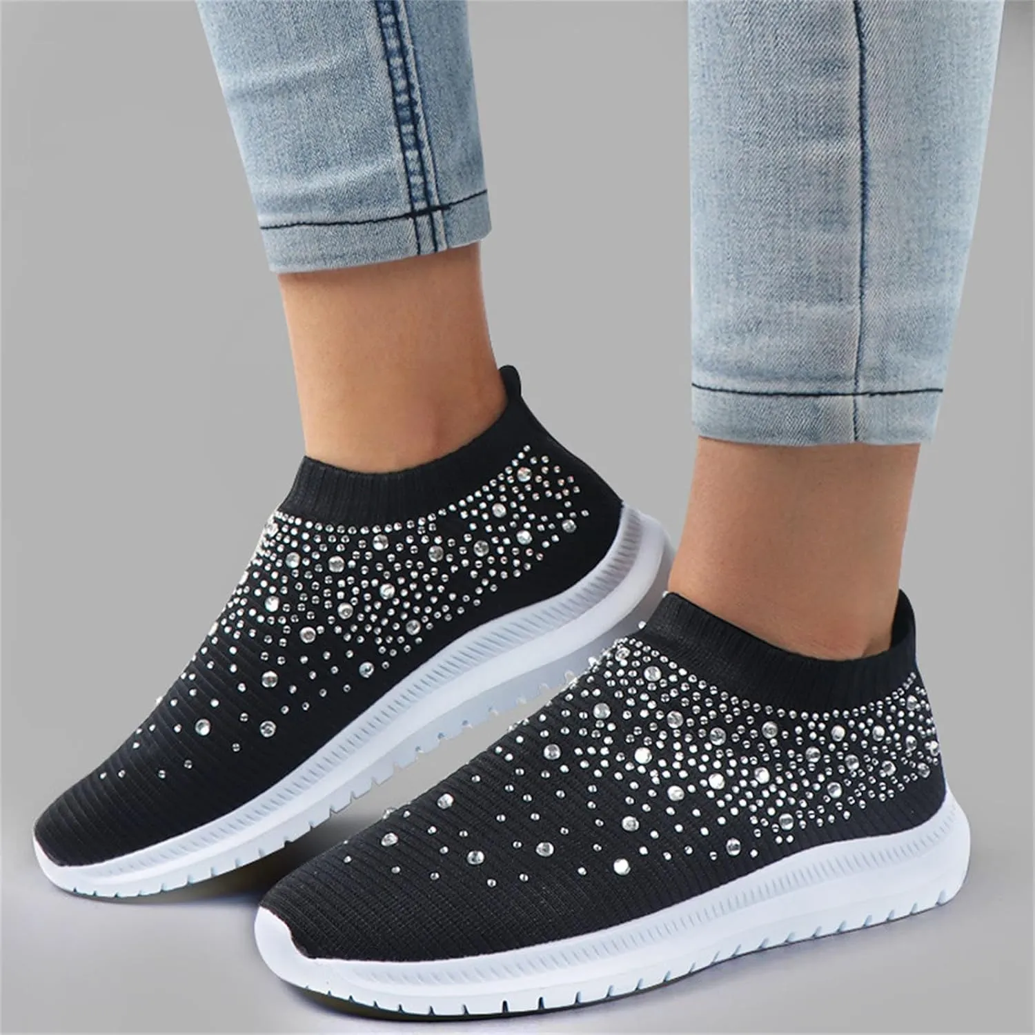 Ladmiple Womens Tennis Shoes Lightweight Walking Shoes Slip On Breathable Athletic Sneakers for Running Gym Workout