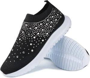 Ladmiple Womens Tennis Shoes Lightweight Walking Shoes Slip On Breathable Athletic Sneakers for Running Gym Workout