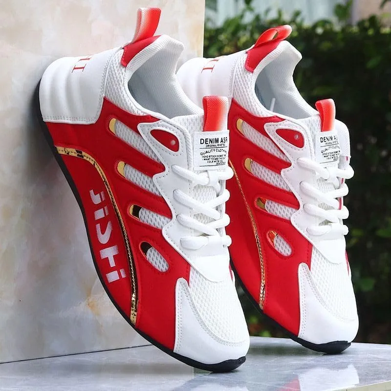 Large Size Men's Trendy Street Style Low Top Skateboard Shoes, Comfy Non Slip Up Durable Sneakers
