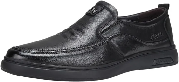 Man Brogue Business Shoes Lightweight All-Day Comfort Non-Slip Soft Sole Penny