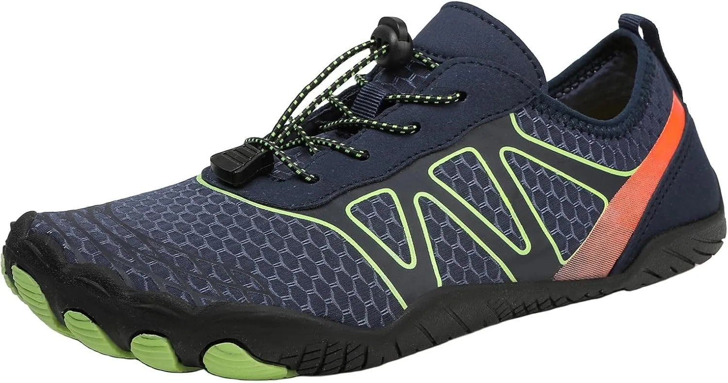 Men Barefoot Water Shoes, Beach Aqua Socks Quick Dry for Outdoor Sport Hiking, Non Slip Healthy Breathable Trail Running Footwear, Wide Toe Zero Drop Slip On Swim Pool, Beach, Surf