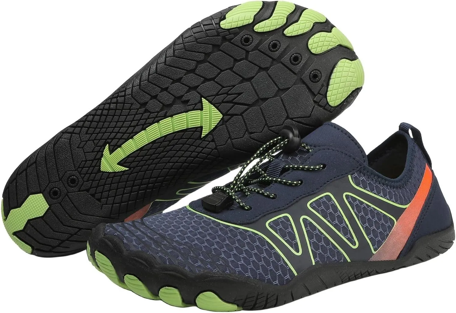 Men Barefoot Water Shoes, Beach Aqua Socks Quick Dry for Outdoor Sport Hiking, Non Slip Healthy Breathable Trail Running Footwear, Wide Toe Zero Drop Slip On Swim Pool, Beach, Surf