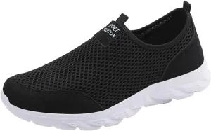 Men Breathable Mesh Walking Shoes Summer Lightweight Comfortable Casual Slip on Shoe Non Slip Mens Running Sneakers Men's Comfort All Day Sole Summer Athletic Sneaker