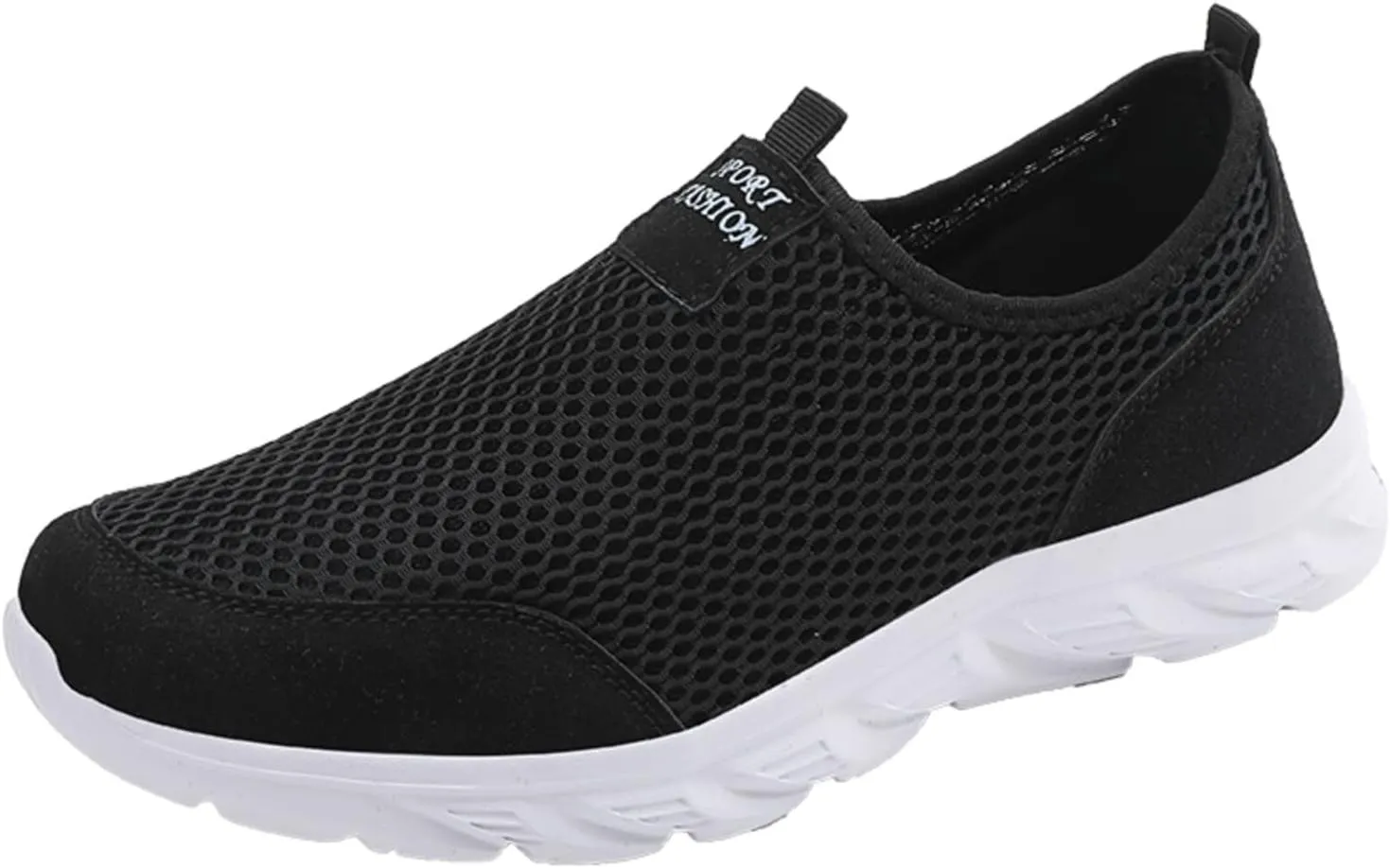 Men Breathable Mesh Walking Shoes Summer Lightweight Comfortable Casual Slip on Shoe Non Slip Mens Running Sneakers Men's Comfort All Day Sole Summer Athletic Sneaker