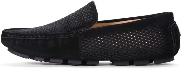 Men Casual Shoes Luxury Mens Loafers Handmade Suede Genuine Leather Men's Shoes Moccasins Slip On Flats Male Luxe Driving Shoes