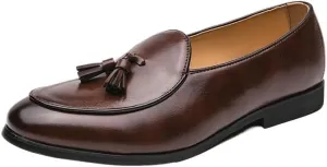 Men Leather Casual Slip on New Loafers Breathable Driving Boat Shoes Moccasin
