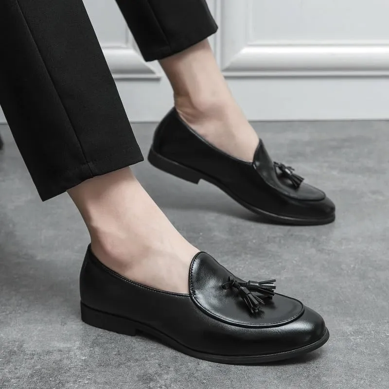 Men Leather Casual Slip on New Loafers Breathable Driving Boat Shoes Moccasin