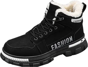 Men Work Boots Steel Toe Hiking Sneakers Shoes with Fur Lined Women Safety Toe Shoes Wide Width Platform Sneakers Indestructible Hike Grounded Footwear
