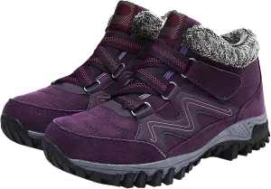 Men Work Boots with Zipper Hiking Sneakers Warm Fur Lined Women's Safety Shoes Soft Toe Platform Sneakers Indestructible Hike Grounded Footwear