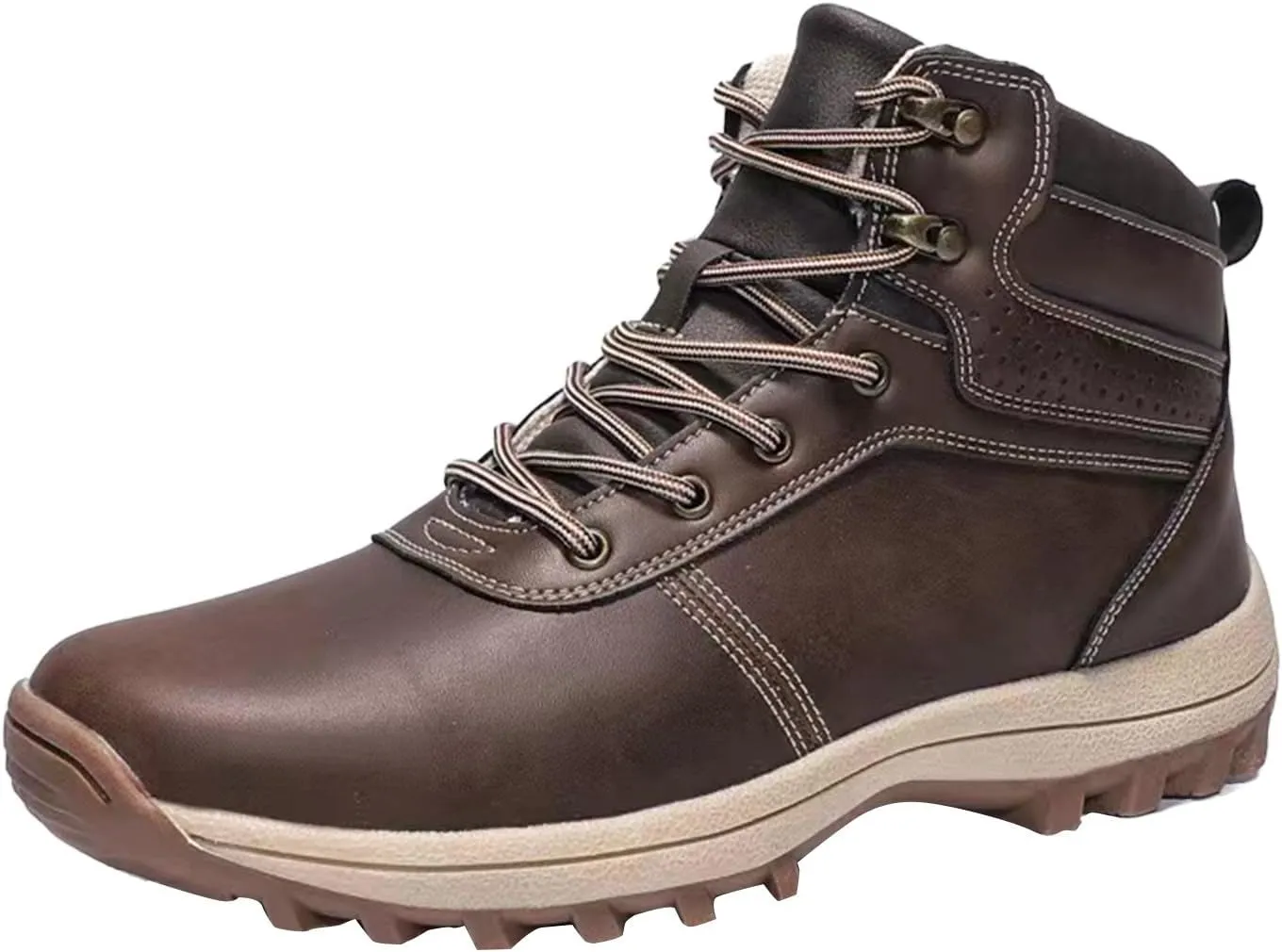 Men Work Boots with Zipper Hiking Sneakers Warm Fur Lined Workout Shoes for Women Comfortable Waterproof Outdoor Work Botas Lightweight Hike Grounded Footwear