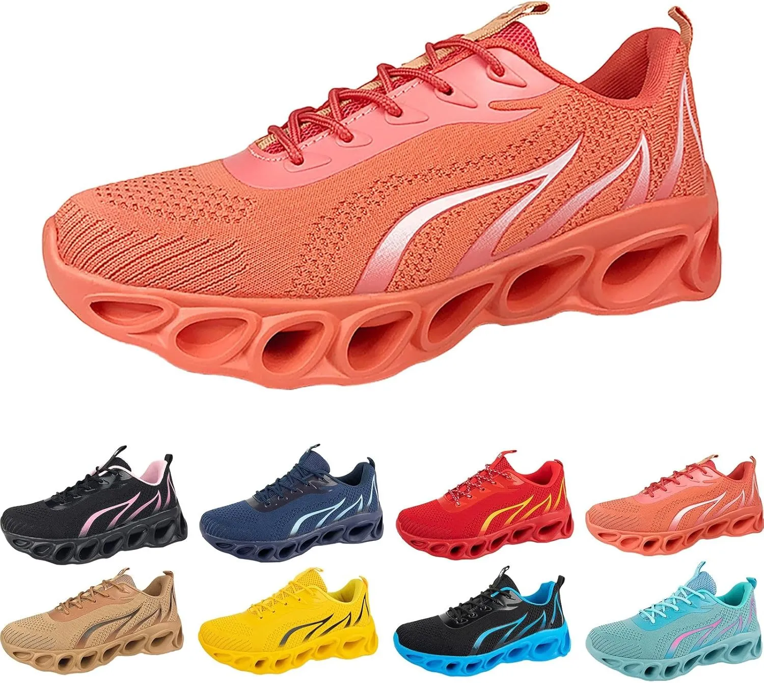Mens Air-Cushion Sneakers Fashion Summer and Autumn Soft Sole Lightweight Mesh Breathable Comfortable Sport Shoes for Men Outdoor Running Walking Shoe