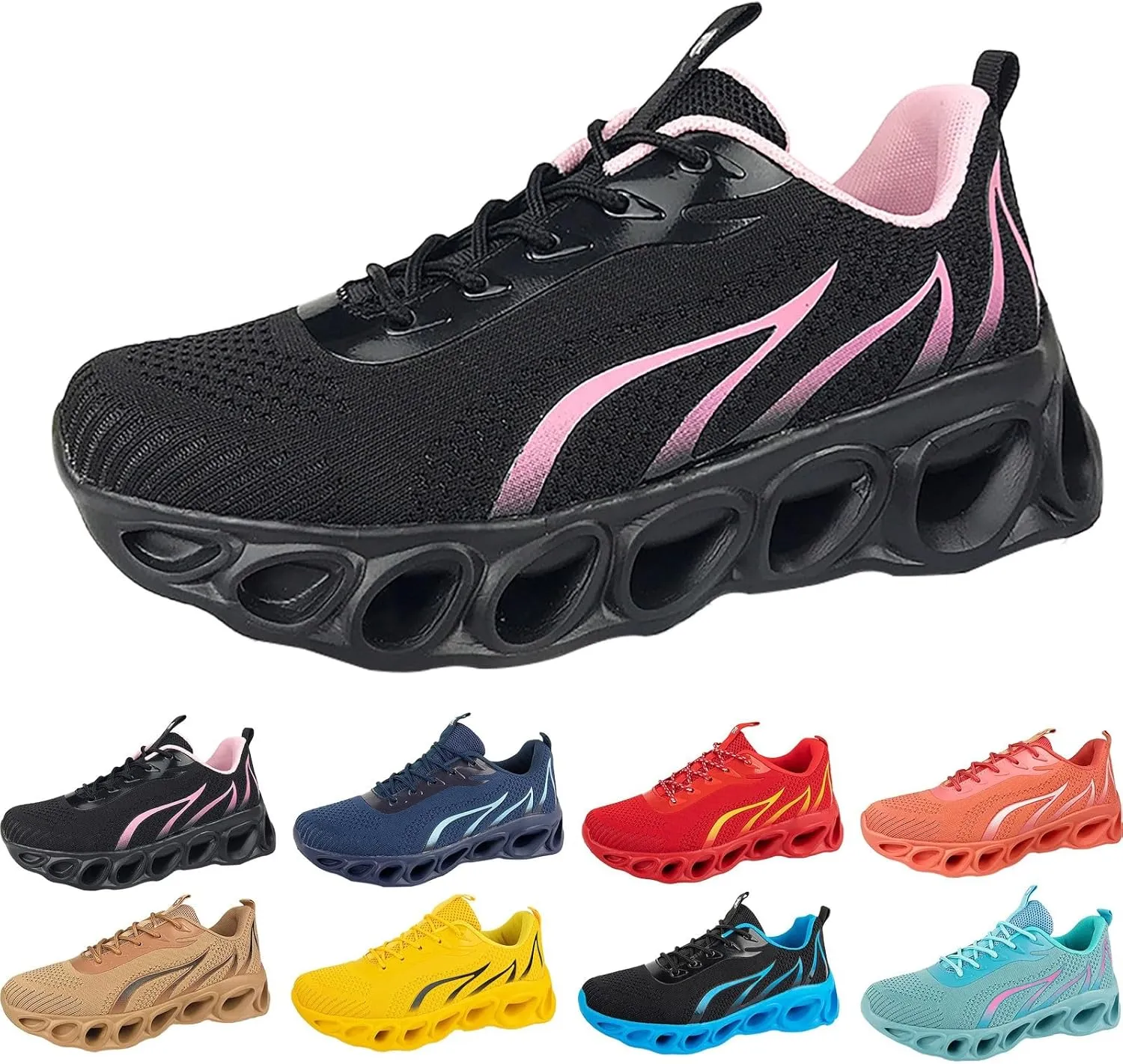 Mens Air-Cushion Sneakers Fashion Summer and Autumn Soft Sole Lightweight Mesh Breathable Comfortable Sport Shoes for Men Outdoor Running Walking Shoe