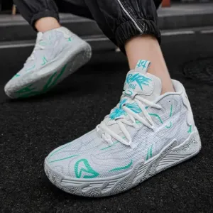 Men's Basketball Shoes High Cut Breathable Anti Slip Shock-Absorbing Sports Fitness Training Boots