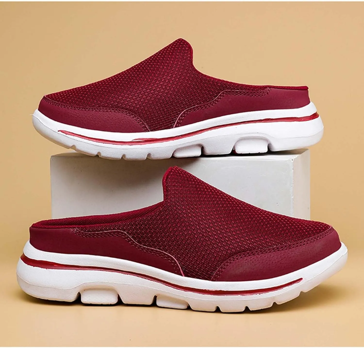 Men's Breathable Barefoot Shoes Soft Flat Soled Slip On Mesh Heelless Walking Shoes Business Casual Shoes