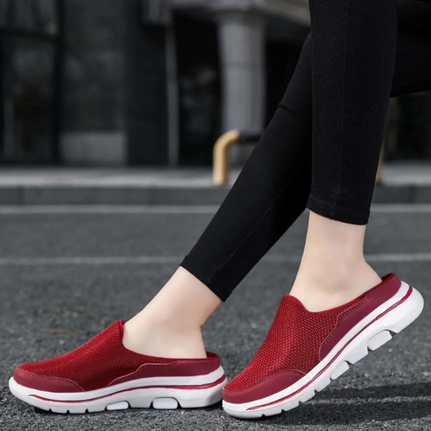 Men's Breathable Barefoot Shoes Soft Flat Soled Slip On Mesh Heelless Walking Shoes Business Casual Shoes