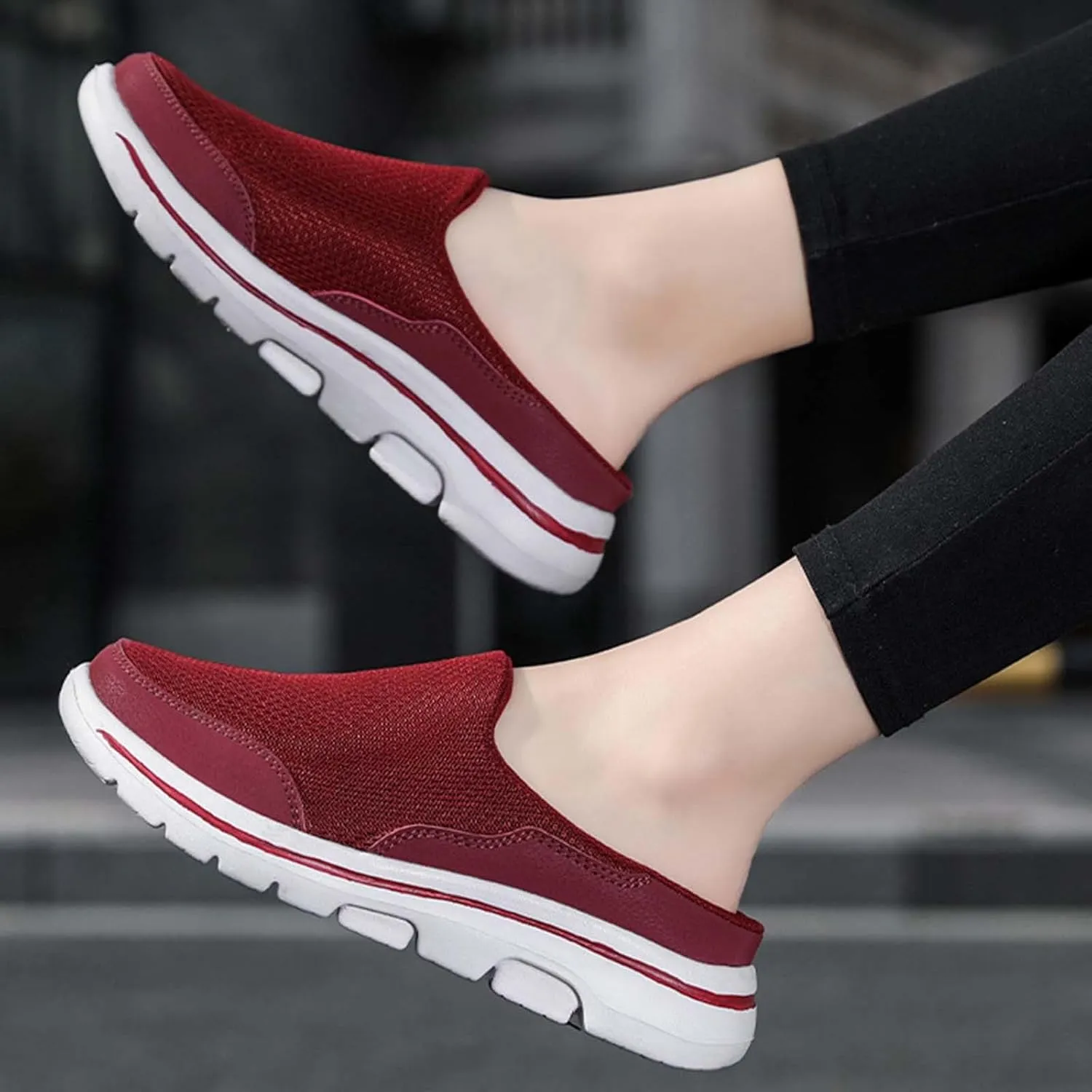 Men's Breathable Barefoot Shoes Soft Flat Soled Slip On Mesh Shoes Heelless Walking Mens Dress Breathable