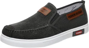 Men's Business Casual Shoes Comfortable Breathable Stretch Canvas Slip on Sneaker Arch Support Plantar Fasciitis