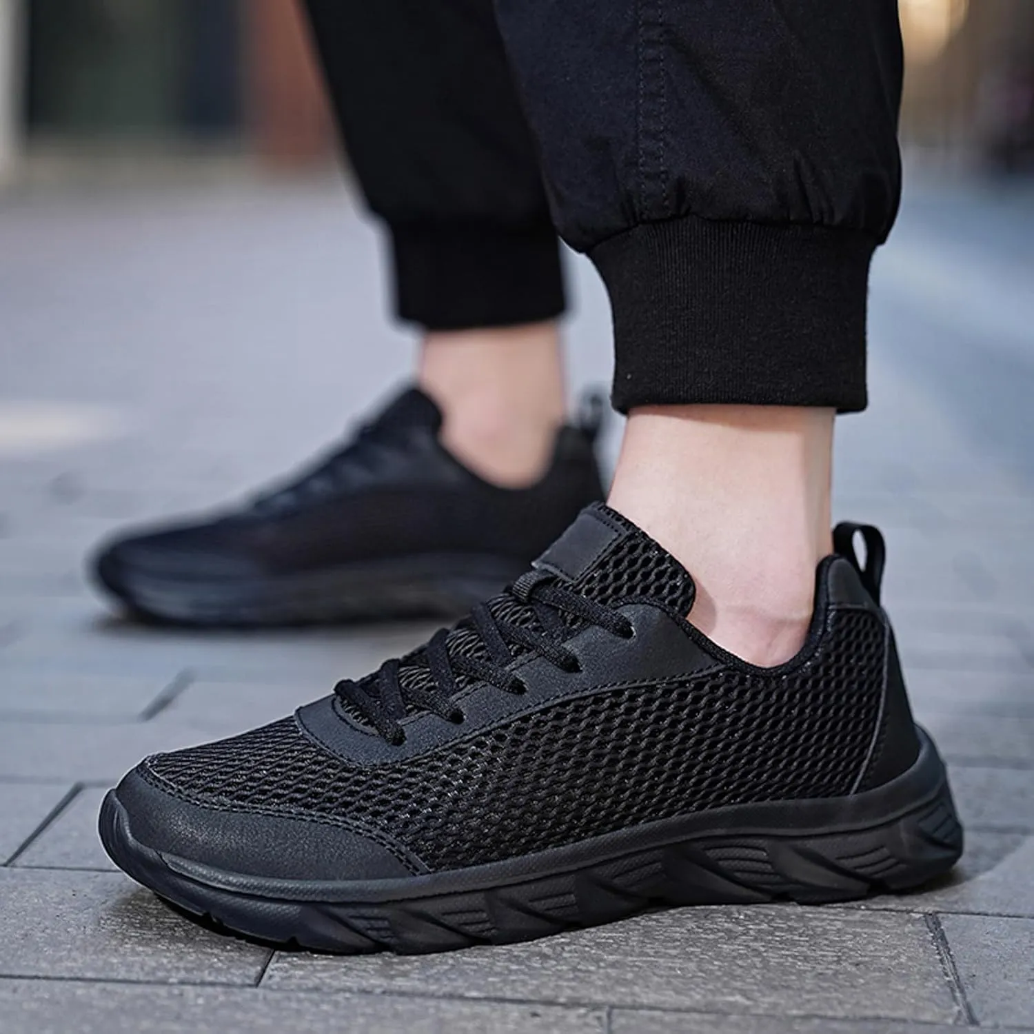 Men's Business Casual Shoes Lightweight Breathable Walking Shoe Gym Tennis Casual Soft Flat Soled Walking Shoes