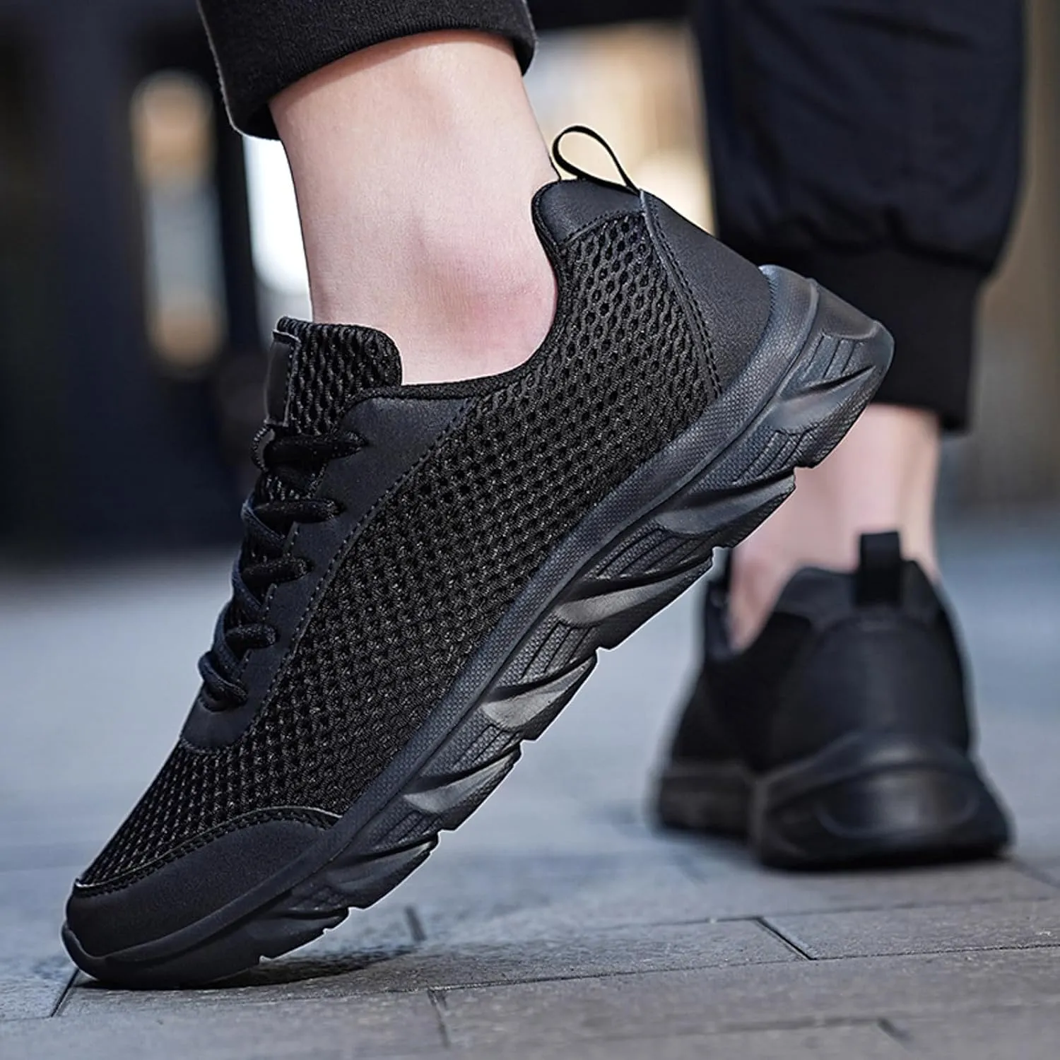 Men's Business Casual Shoes Lightweight Breathable Walking Shoe Gym Tennis Casual Soft Flat Soled Walking Shoes