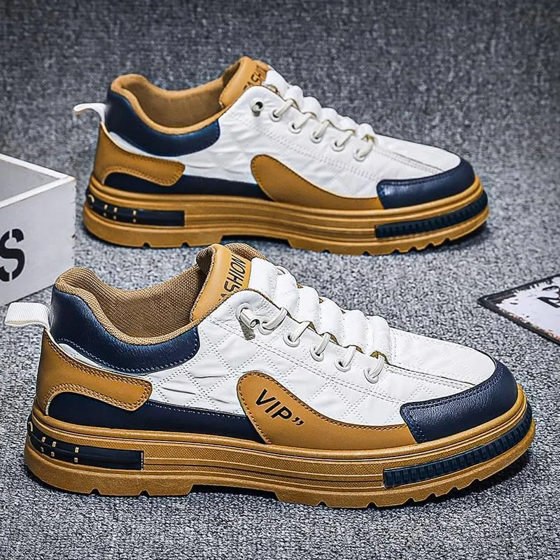 Men's Chic Street Style Colour Block Skateboard Shoes, Comfy Non Slip Casual Sneakers for Men's Outdoor Activities, Men's Footwear