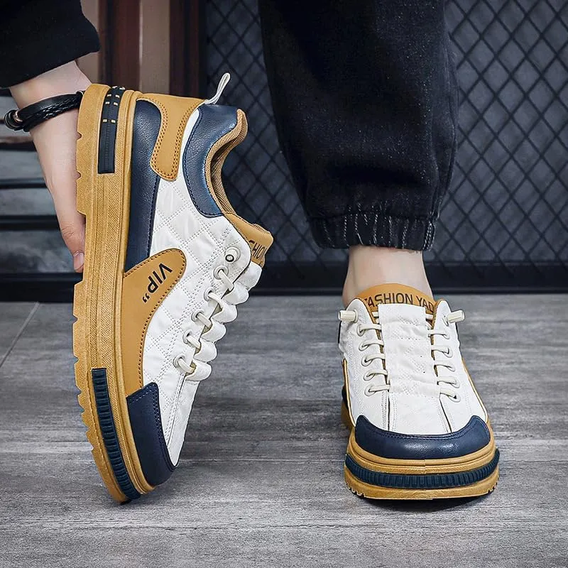 Men's Chic Street Style Colour Block Skateboard Shoes, Comfy Non Slip Casual Sneakers for Men's Outdoor Activities, Men's Footwear