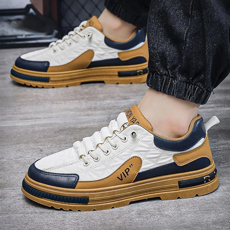 Men's Chic Street Style Colour Block Skateboard Shoes, Comfy Non Slip Casual Sneakers for Men's Outdoor Activities, Men's Footwear