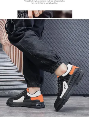 Men's Chic Street Style Colour Block Skateboard Shoes, Comfy Non Slip Casual Sneakers for Men's Outdoor Activities, Men's Footwear