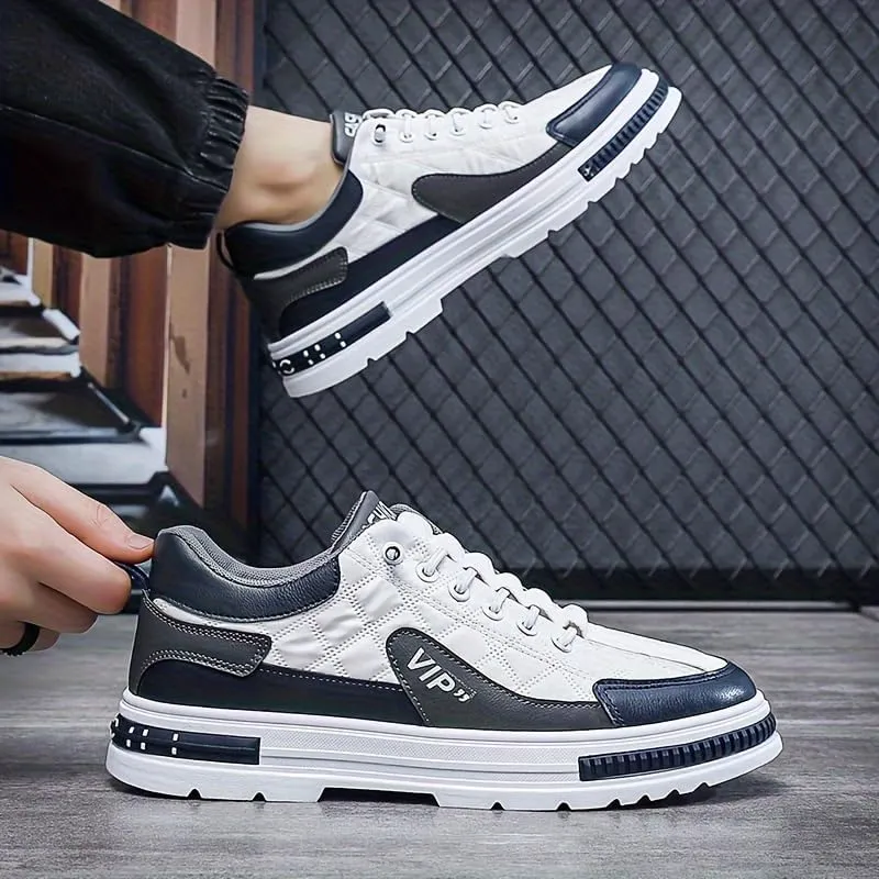 Men's Chic Street Style Colour Block Skateboard Shoes, Comfy Non Slip Casual Sneakers for Men's Outdoor Activities, Men's skater shoes