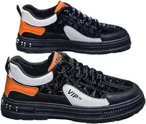 Men's Chic Street Style Colour Block Skateboard Shoes, Comfy Non Slip Casual Sneakers for Men's Outdoor Activities, Men's skater shoes