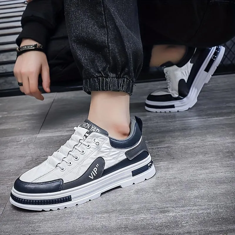 Men's Chic Street Style Colour Block Skateboard Shoes, Comfy Non Slip Casual Sneakers for Men's Outdoor Activities, Men's skater shoes