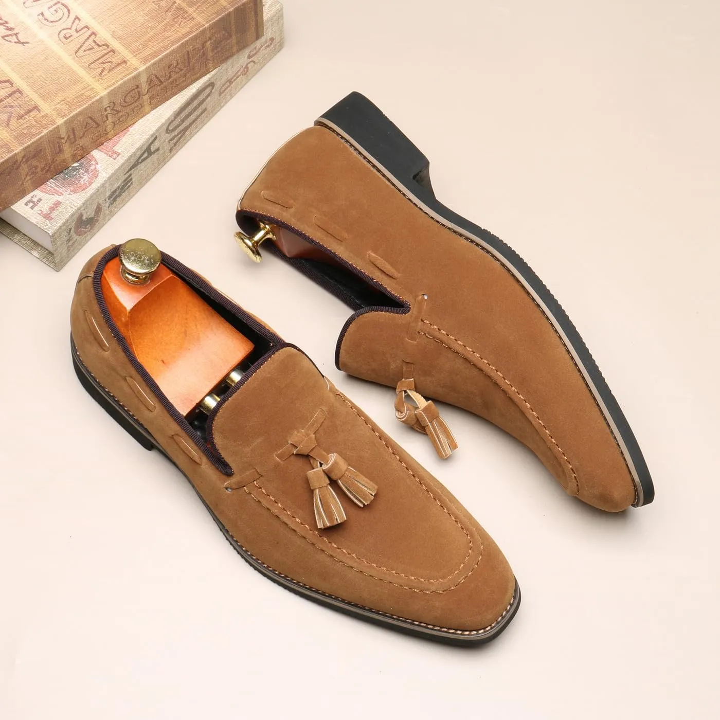 Men's Classic Tassel Loafers Moccasins Slip-ons Wedding Prom Formal Dress Casual Shoes for Men