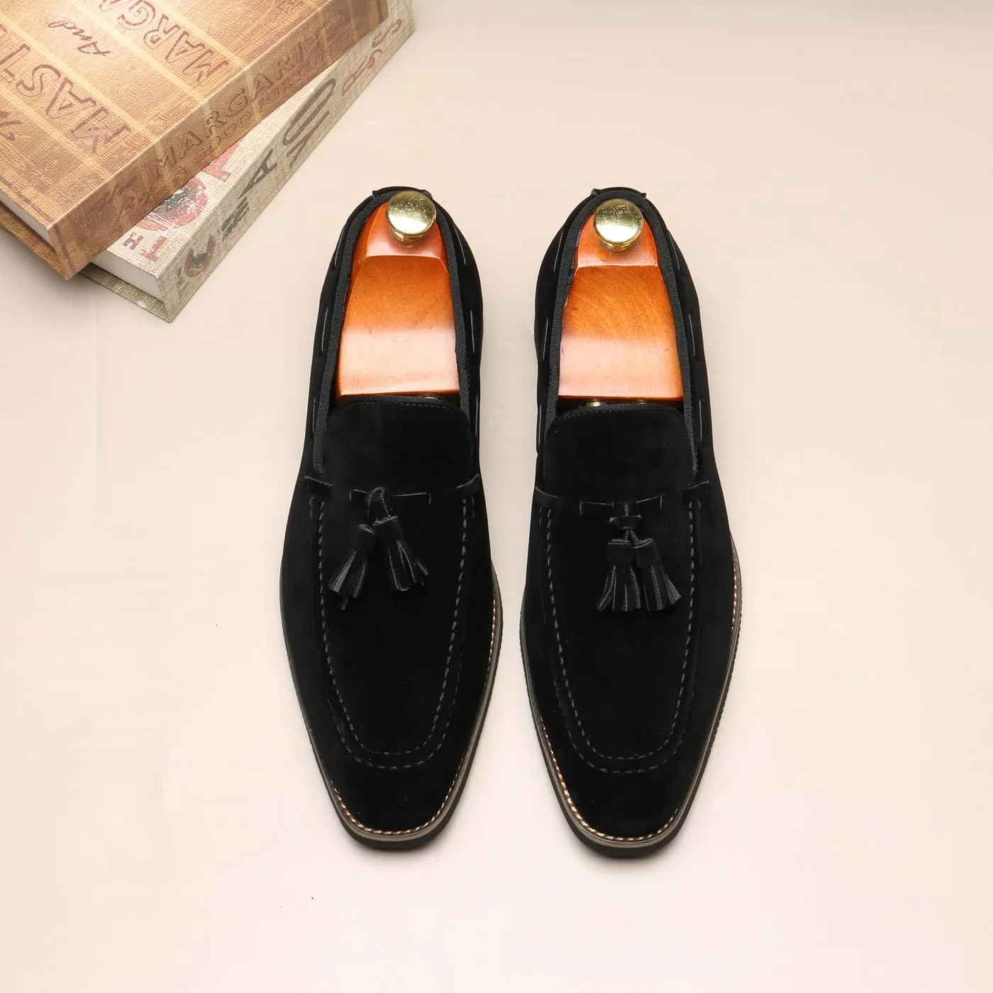 Men's Classic Tassel Loafers Moccasins Slip-ons Wedding Prom Formal Dress Casual Shoes for Men