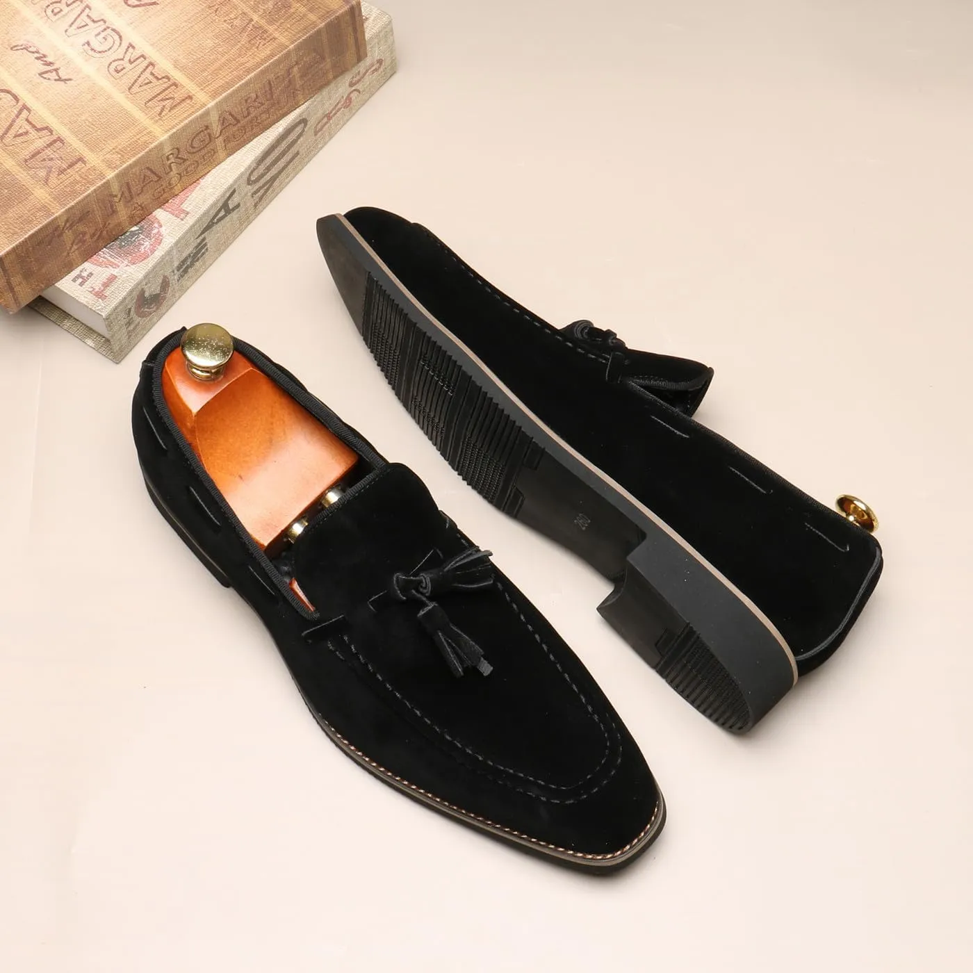Men's Classic Tassel Loafers Moccasins Slip-ons Wedding Prom Formal Dress Casual Shoes for Men