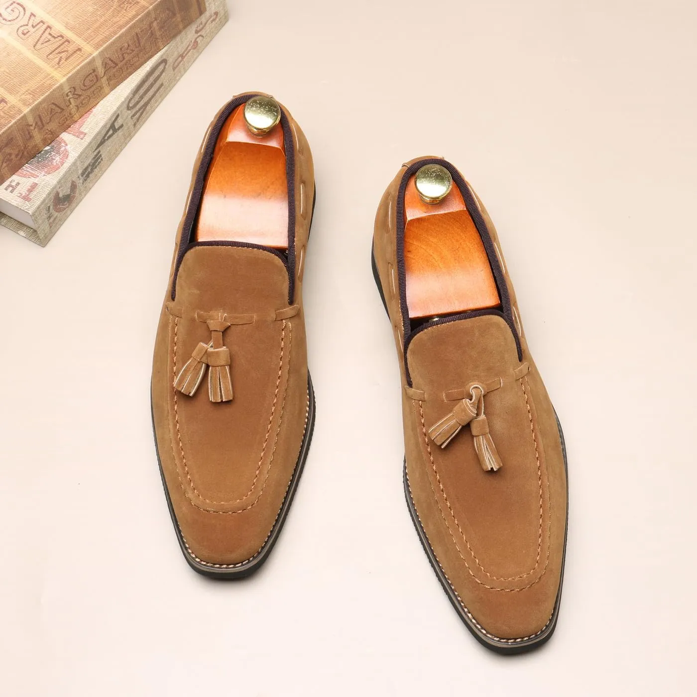 Men's Classic Tassel Loafers Moccasins Slip-ons Wedding Prom Formal Dress Casual Shoes for Men