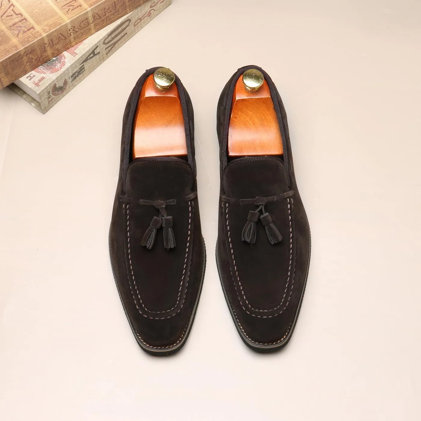 Men's Classic Tassel Loafers Moccasins Slip-ons Wedding Prom Formal Dress Casual Shoes for Men