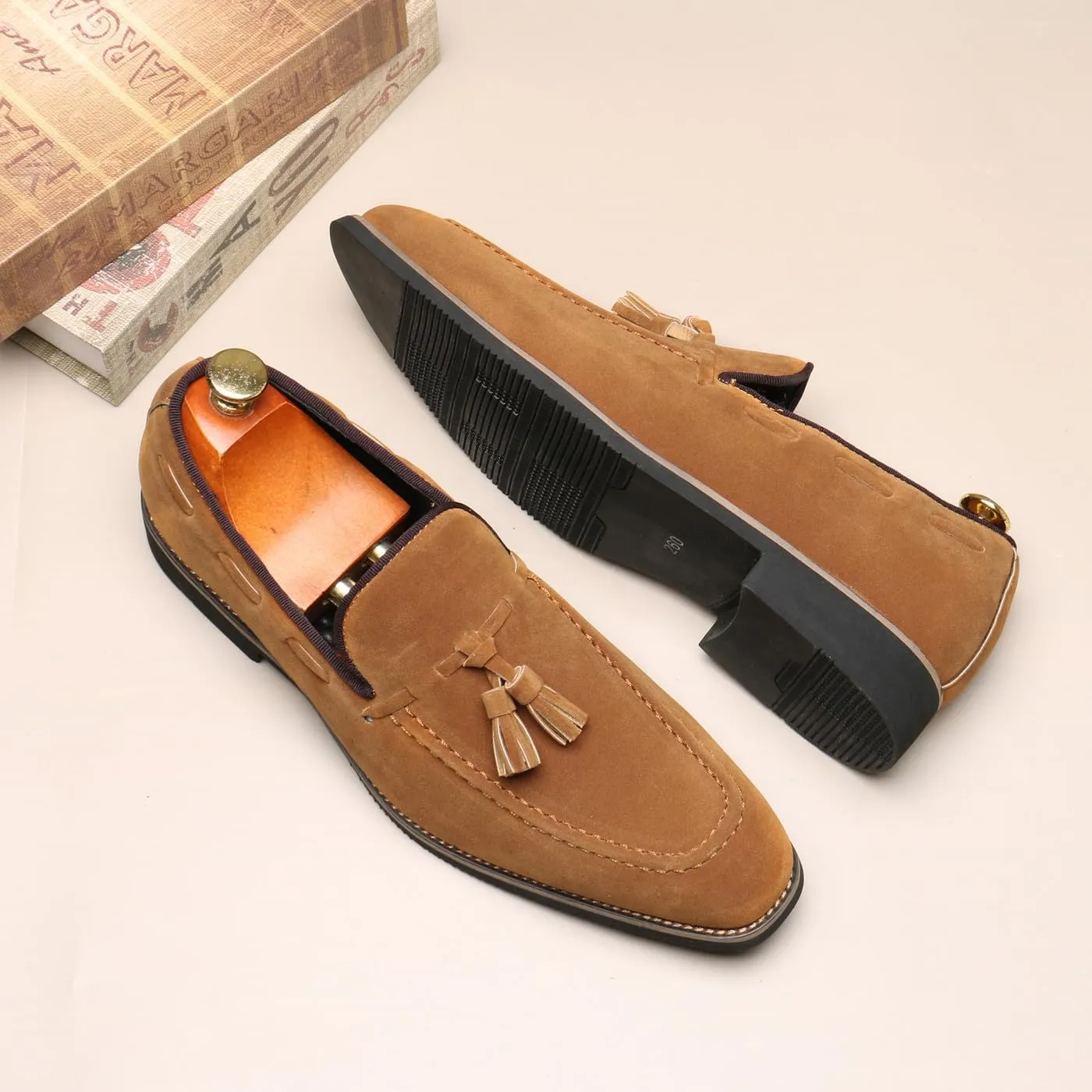 Men's Classic Tassel Loafers Moccasins Slip-ons Wedding Prom Formal Dress Casual Shoes for Men
