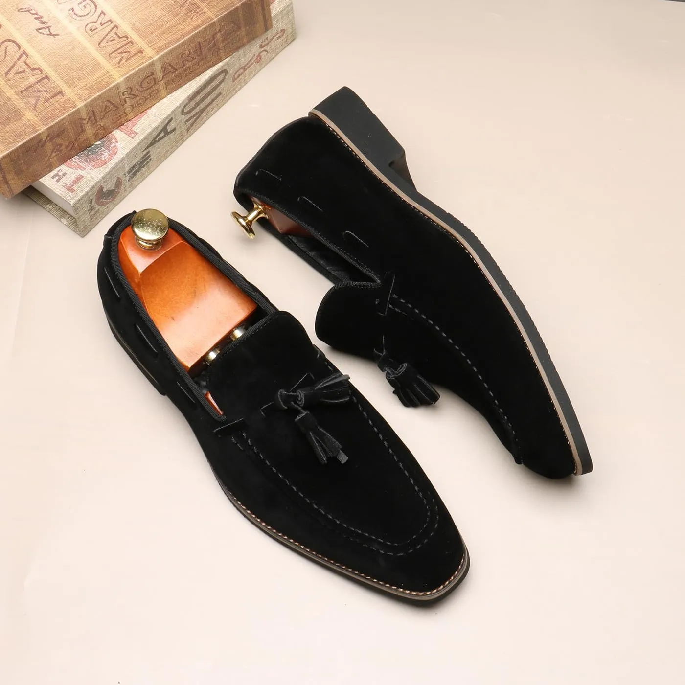 Men's Classic Tassel Loafers Moccasins Slip-ons Wedding Prom Formal Dress Casual Shoes for Men