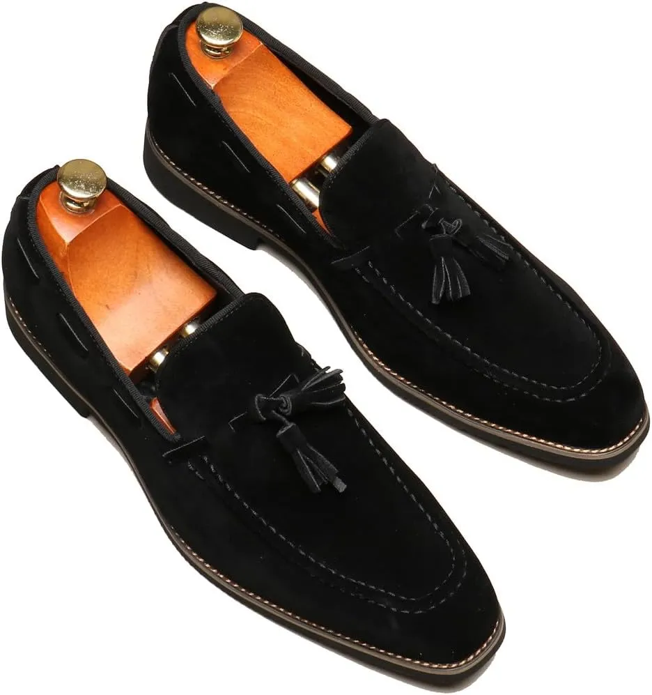Men's Classic Tassel Loafers Moccasins Slip-ons Wedding Prom Formal Dress Casual Shoes for Men