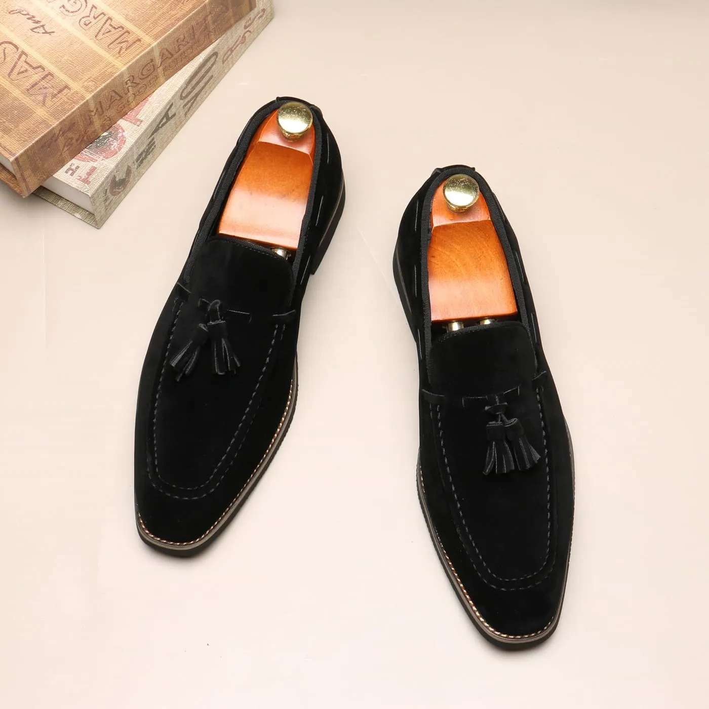 Men's Classic Tassel Loafers Moccasins Slip-ons Wedding Prom Formal Dress Casual Shoes for Men
