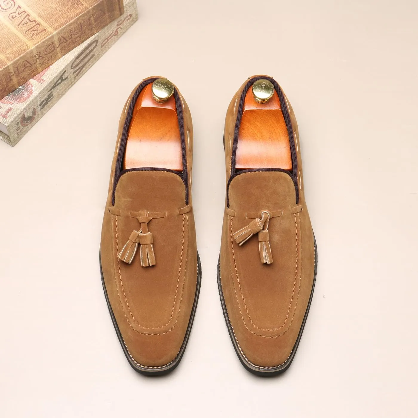 Men's Classic Tassel Loafers Moccasins Slip-ons Wedding Prom Formal Dress Casual Shoes for Men