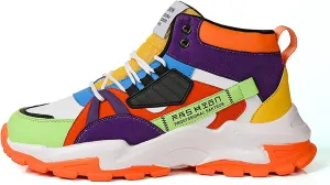 Men's Color Block Fashion Sneakers Walking Casual Athletic Shoes Chunky Platform Sneakers