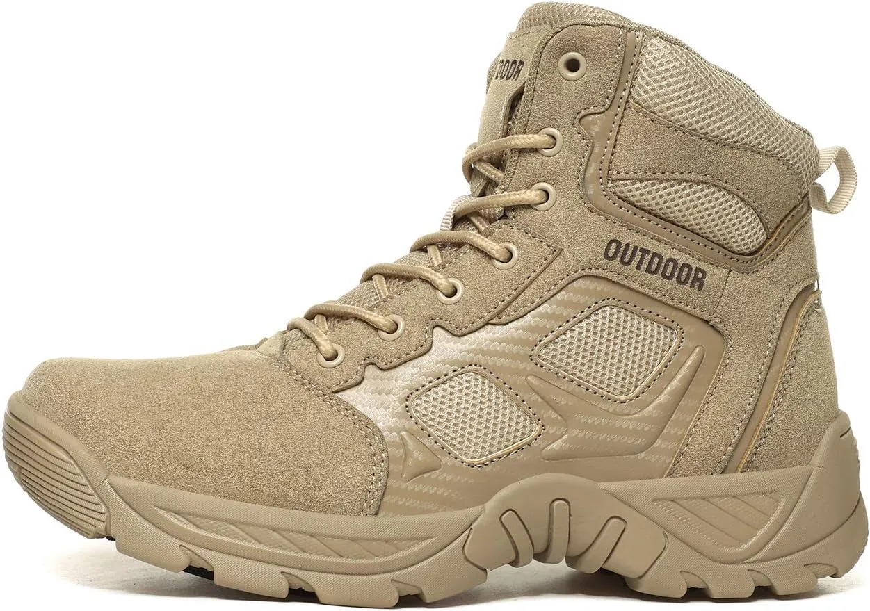 Men's Combat Boots Hiking Boots Outdoor Sports Lightweight High-Top Breathable Land Tactical Boots