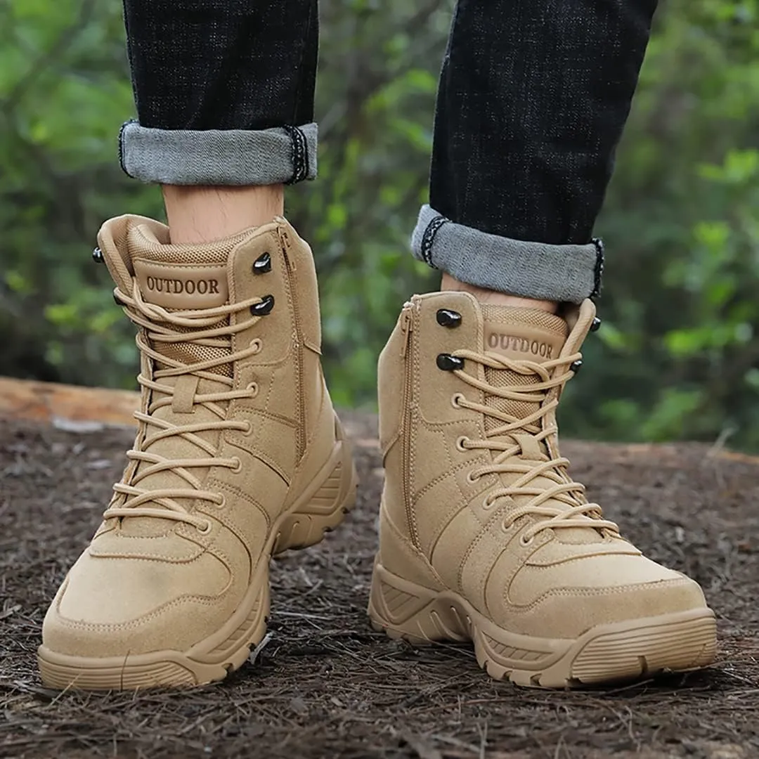 Men's Combat Boots Hiking Boots Outdoor Sports Lightweight High-Top Breathable Land Tactical Boots