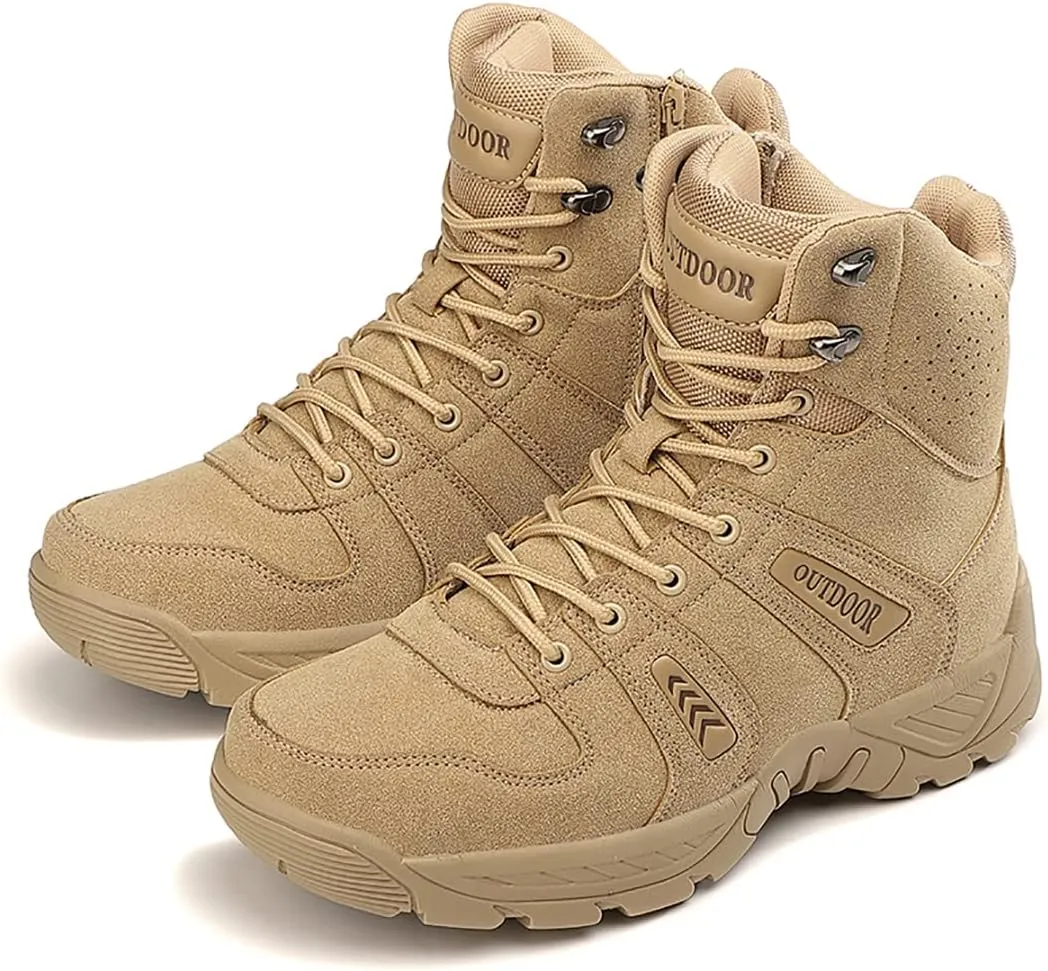 Men's Combat Boots Hiking Boots Outdoor Sports Lightweight High-Top Breathable Land Tactical Boots