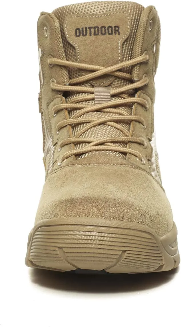 Men's Combat Boots Hiking Boots Outdoor Sports Lightweight High-Top Breathable Land Tactical Boots